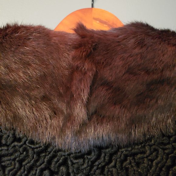 1950s Vintage Peck & Peck Curly Lamb Coat with Mink Collar - Picture 8 of 9